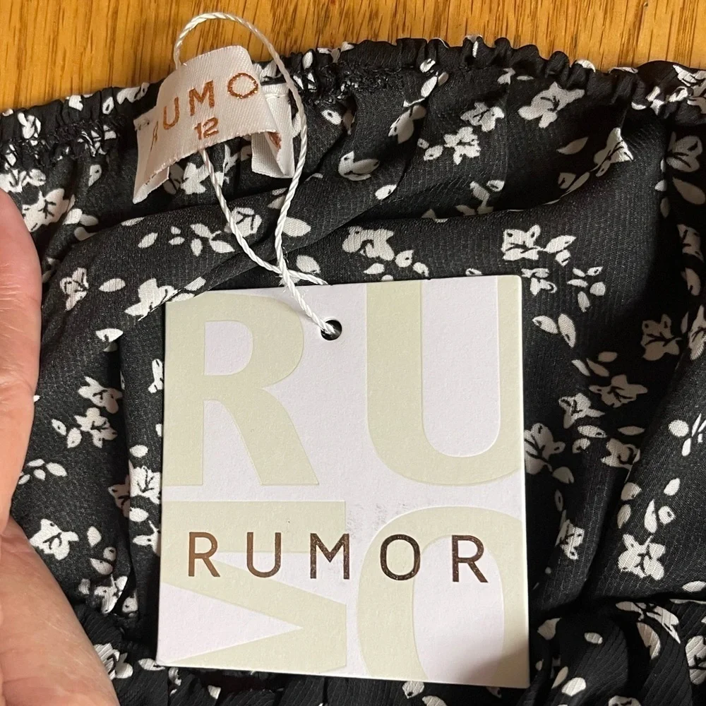 rumor black floral
